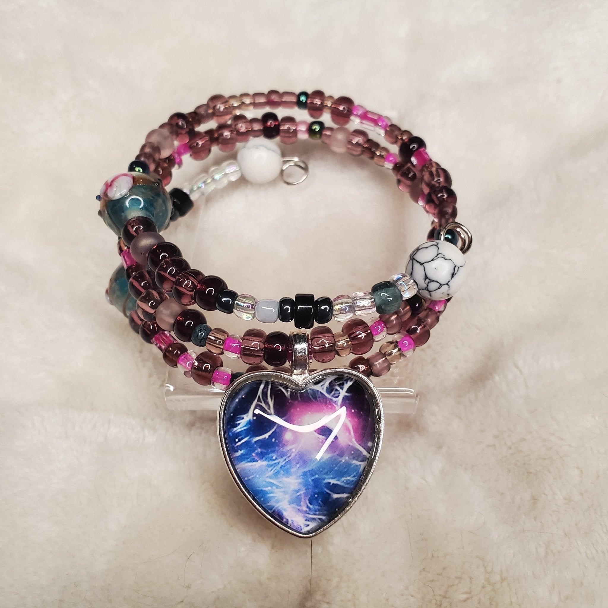 Purple Electric Seas Bracelet (MW) | Mamabug ReCreations - Artisan Jewelry