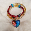 Dancing Couple Bracelet - Red and Gold (MW) | Mamabug ReCreations - Artisan Jewelry