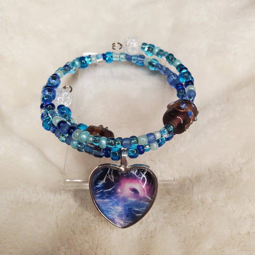 Blue Electric Seas Bracelet (MW) | Mamabug ReCreations - Artisan Jewelry