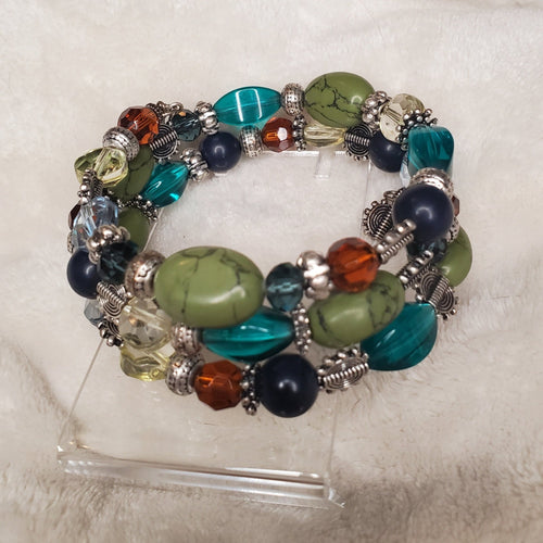 Forest Beaded Bracelet (MW) | Mamabug ReCreations - Artisan Jewelry