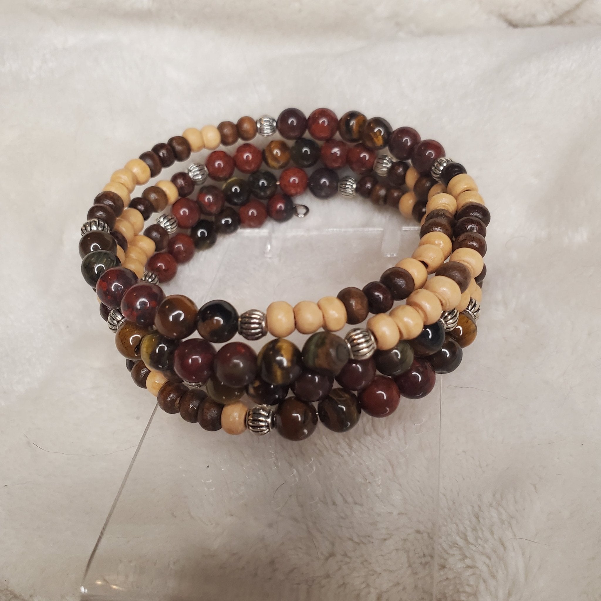 Carnelian and Tigers Eye Bracelet (MW) | Mamabug ReCreations - Artisan Jewelry