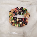 Large Wooden Beaded Bracelet (MW) | Mamabug ReCreations - Artisan Jewelry