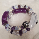 Purple and White Bracelet (MW) | Mamabug ReCreations - Artisan Jewelry