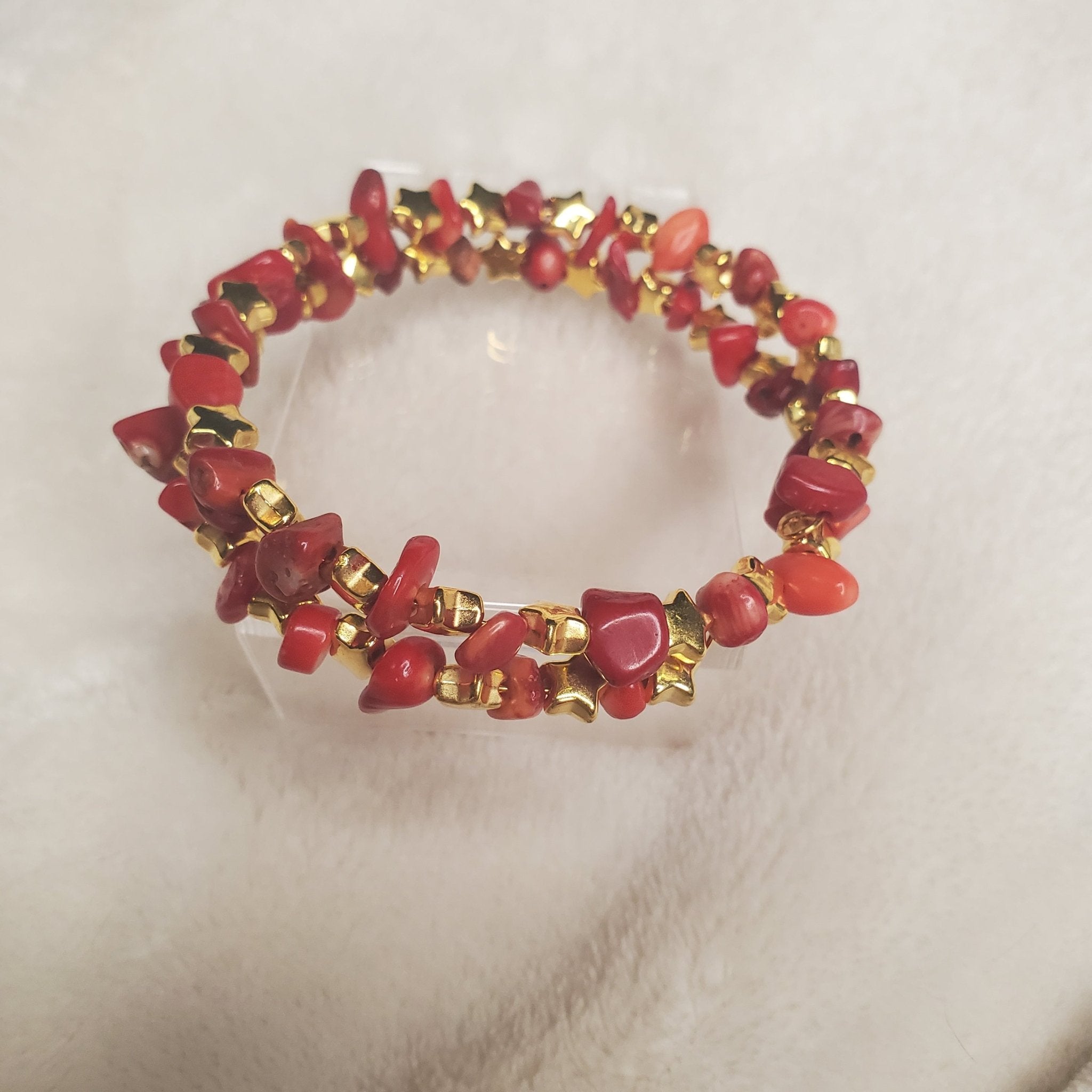 Red Stars Bracelet (MW) | Mamabug ReCreations - Artisan Jewelry