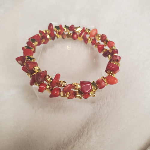 Red Stars Bracelet (MW) | Mamabug ReCreations - Artisan Jewelry
