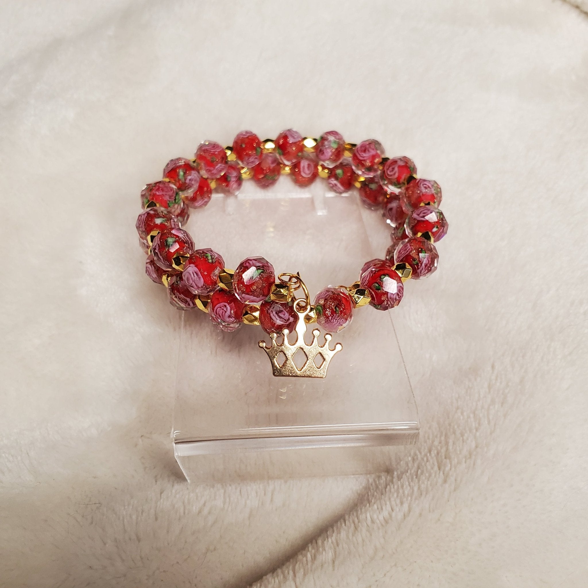 Red Royalty Bracelet (MW) | Mamabug ReCreations - Artisan Jewelry