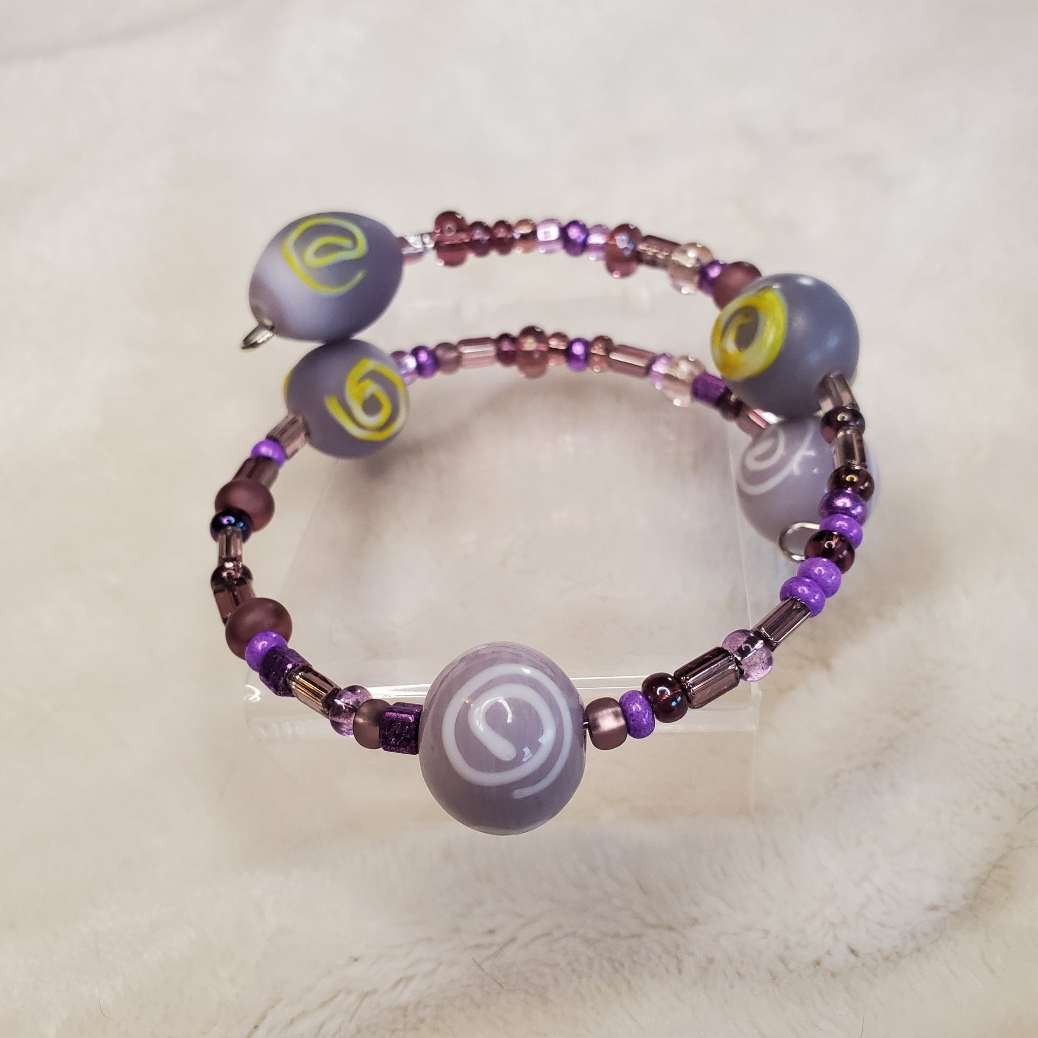 Fun with Lilacs Bracelet (MW) | Mamabug ReCreations - Artisan Jewelry