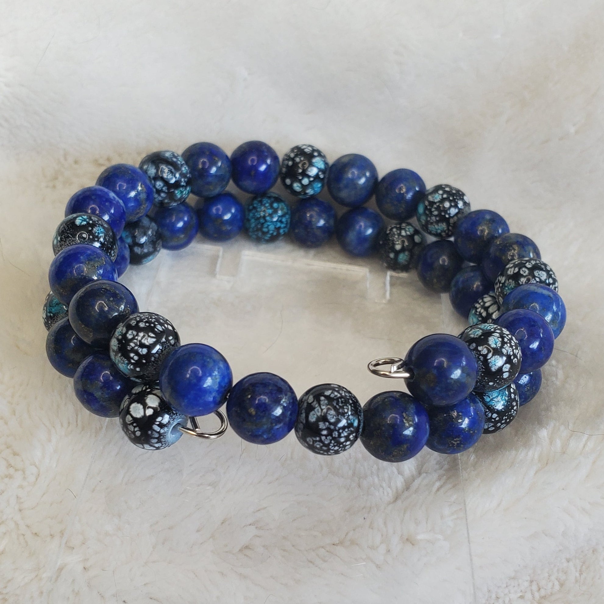 Gypsy Beaded Bracelet - Dark Blue Edition (MW) | Mamabug ReCreations - Artisan Jewelry