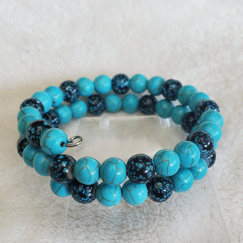 Gypsy Beaded Bracelet - Turquoise Edition (MW) | Mamabug ReCreations - Artisan Jewelry