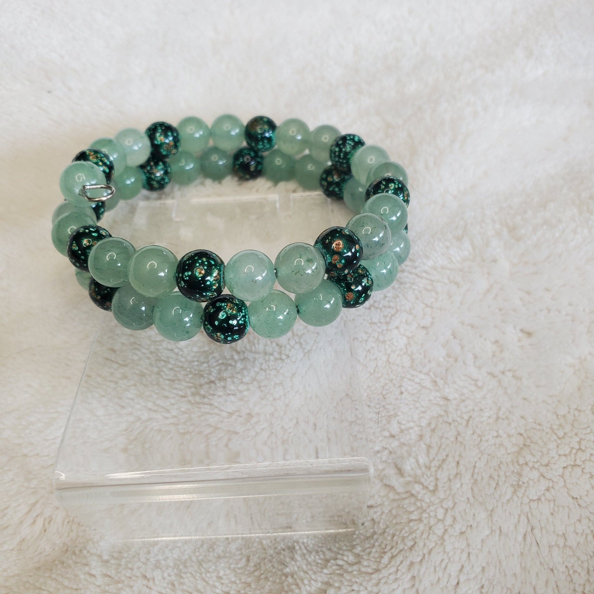 Gypsy Beaded Bracelet - Aventurine Edition (MW) | Mamabug ReCreations - Artisan Jewelry