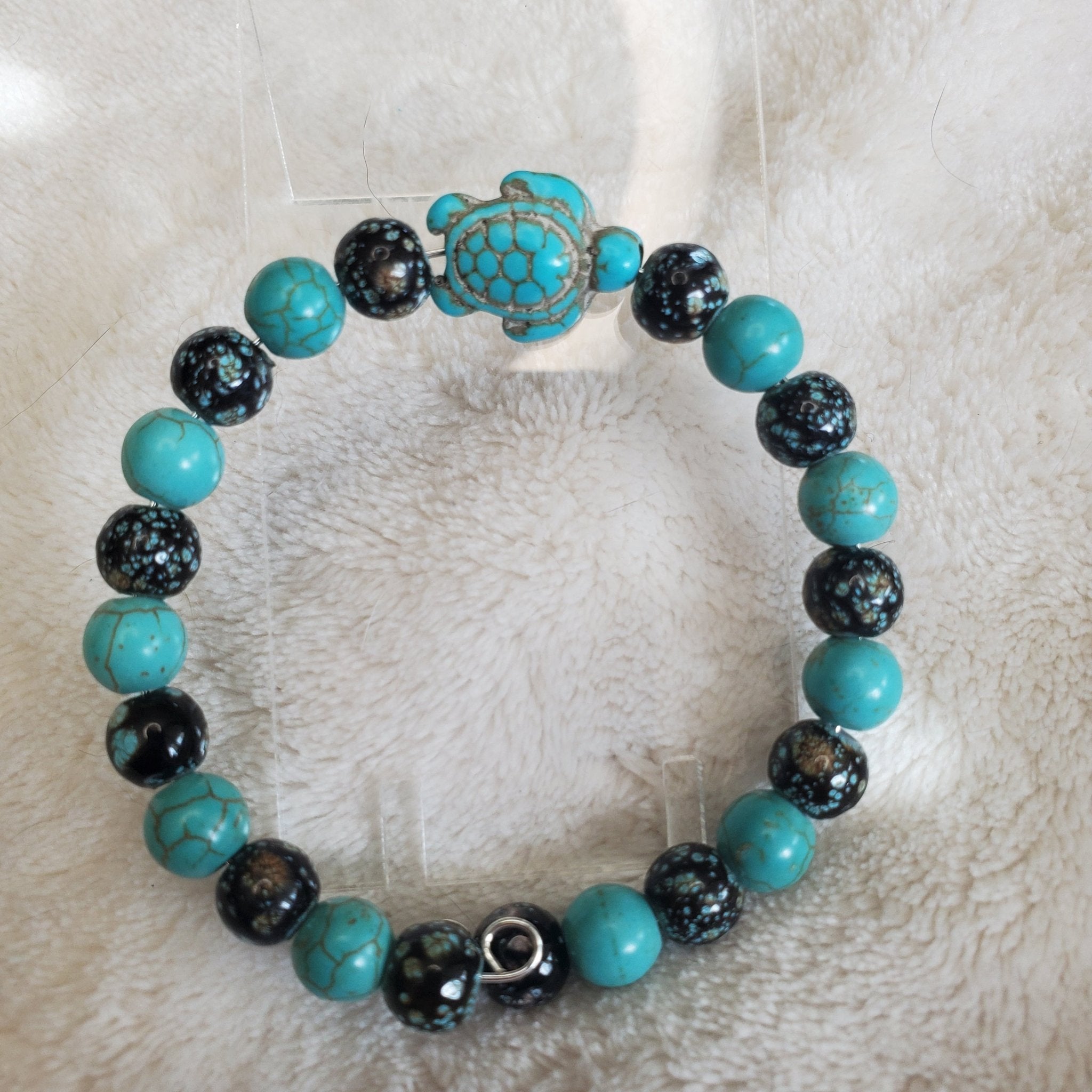 Gypsy Beaded Bracelet - Turquoise Turtle Edition (MW) | Mamabug ReCreations - Artisan Jewelry