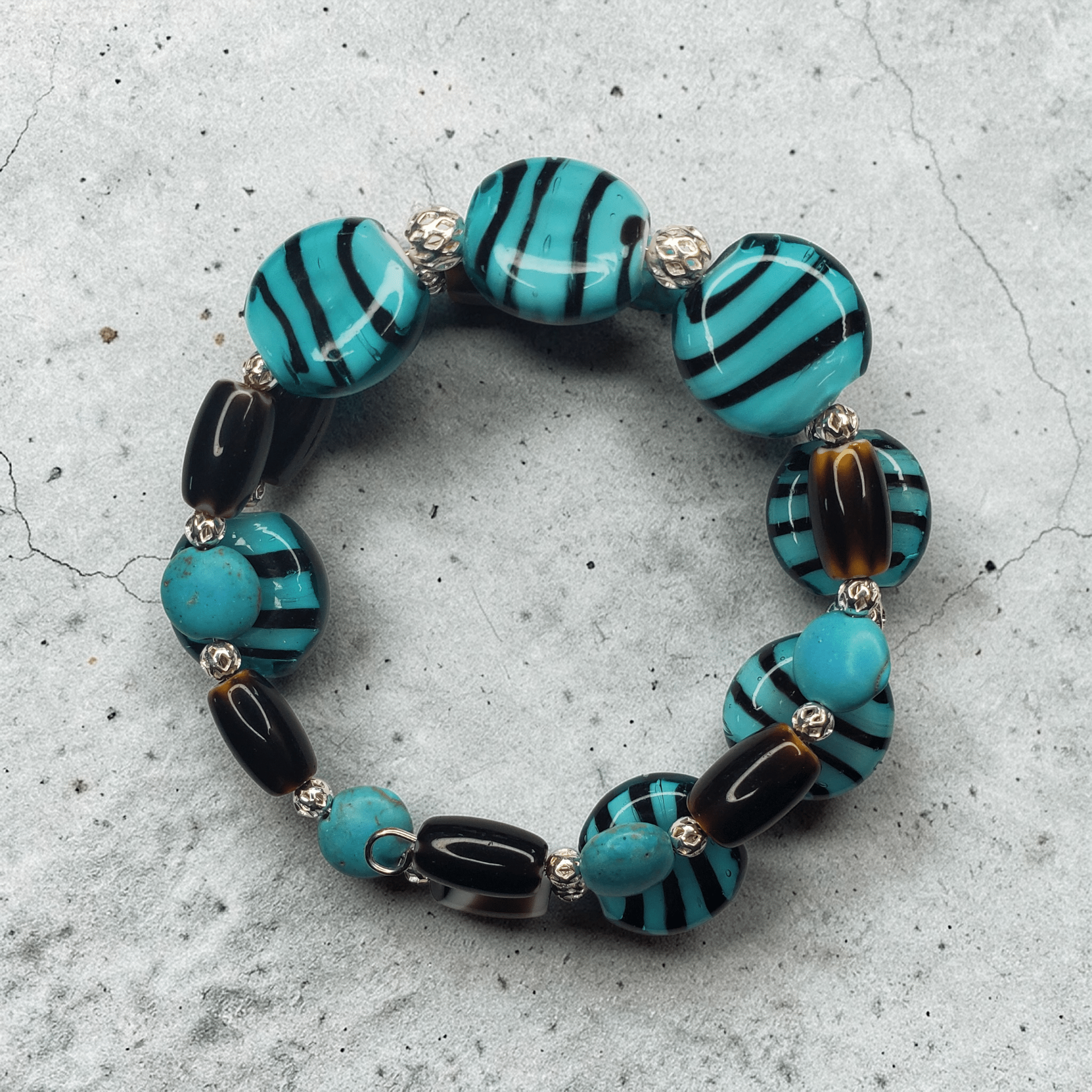 Blue Tiger Jewelry Set (MW) | Mamabug ReCreations - Artisan Jewelry