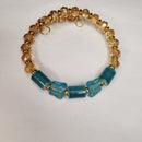 Teal Porcelain Bracelet (MW) | Mamabug ReCreations - Artisan Jewelry
