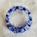 Recycled Blue Glass Bracelet (MW) | Mamabug ReCreations - Artisan Jewelry