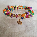 Gold Flower Charm Bracelet (MW) | Mamabug ReCreations - Artisan Jewelry