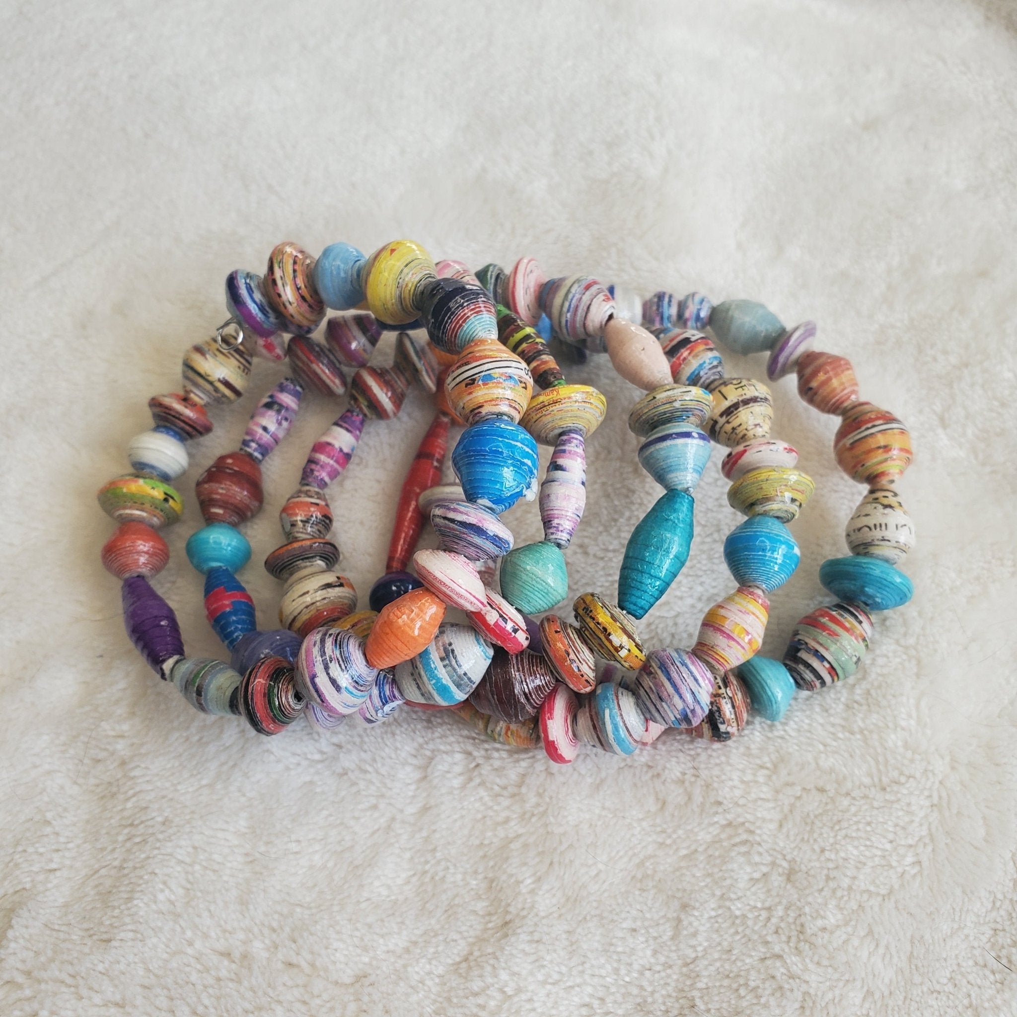 Recycled Bracelet - 5 Loop Edition (MW) | Mamabug ReCreations - Artisan Jewelry