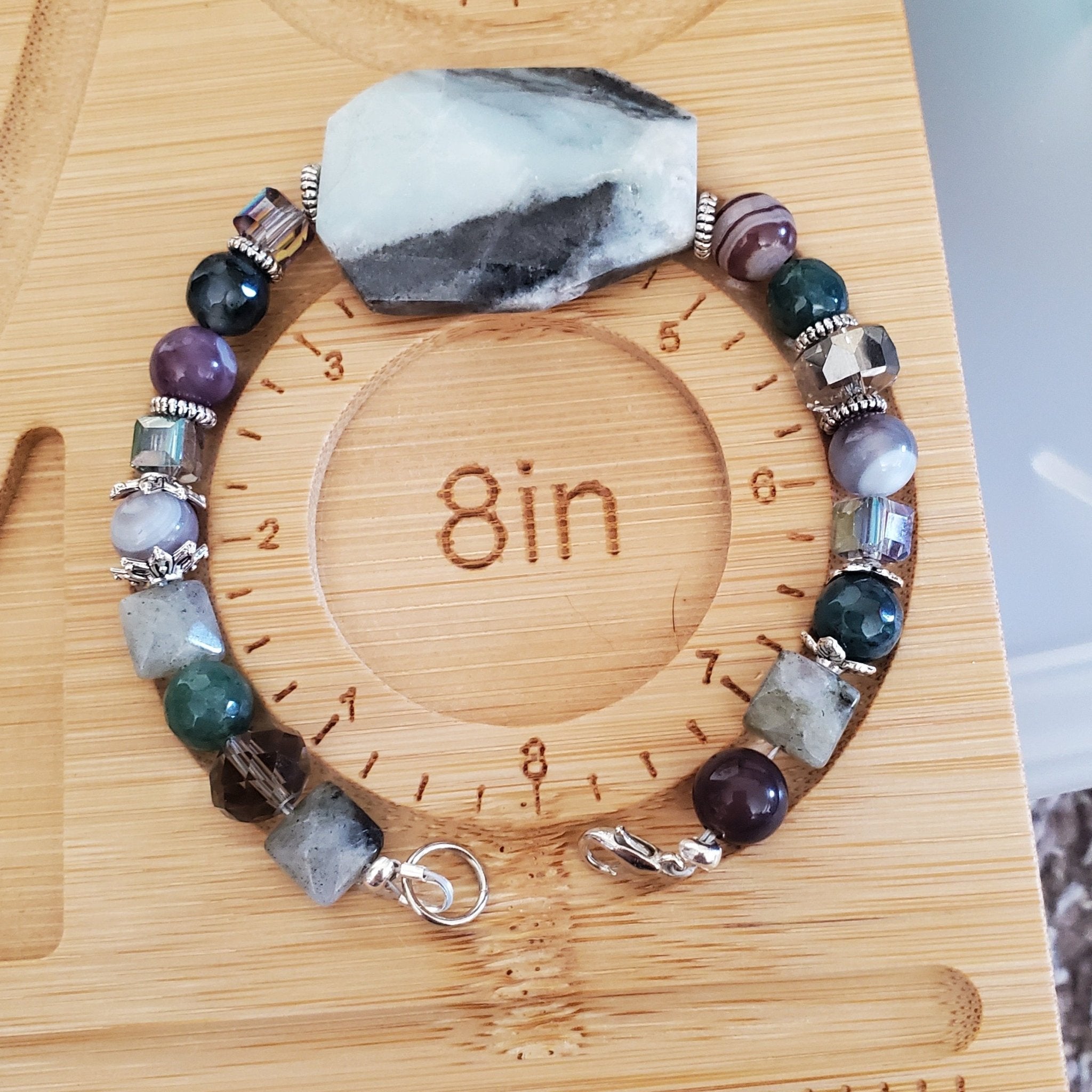 Large Agate Stone Bracelet (W) | Mamabug ReCreations - Artisan Jewelry