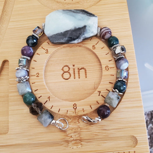 Large Agate Stone Bracelet (W) | Mamabug ReCreations - Artisan Jewelry