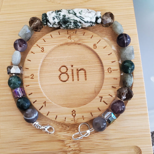 Moss Agate Stone Bracelet (W) | Mamabug ReCreations - Artisan Jewelry