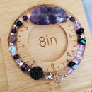Large Amethyst Stone Bracelet (W) | Mamabug ReCreations - Artisan Jewelry