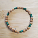 Green and Brown Wooden Bead Bracelet | Mamabug ReCreations - Artisan Jewelry