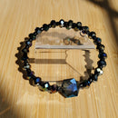 Jet Black Crystal Bracelet (MW) | Mamabug ReCreations - Artisan Jewelry