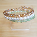 Crystal and Pearl Bracelet (MW) | Mamabug ReCreations - Artisan Jewelry