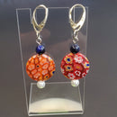 Red Millefiori Earrings | Mamabug ReCreations - Artisan Jewelry