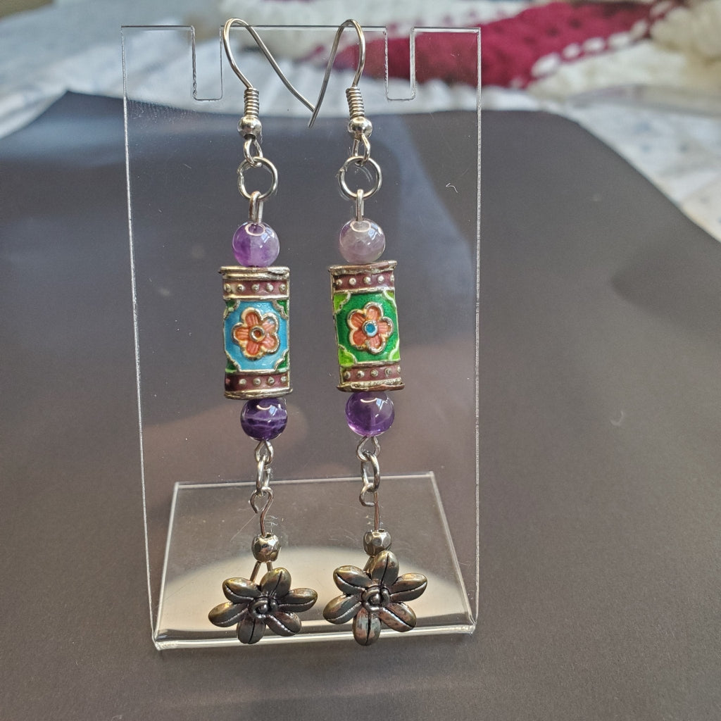 Floral Earrings | Mamabug ReCreations - Artisan Jewelry