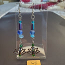 Blue Lotus Earrings | Mamabug ReCreations - Artisan Jewelry