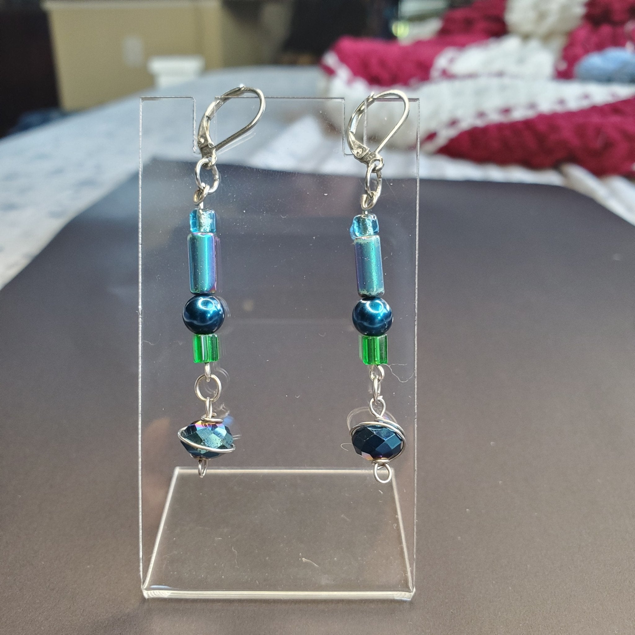 Stacked Beads Earrings | Mamabug ReCreations - Artisan Jewelry