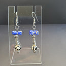 Blue and Silver Hammer Earrings | Mamabug ReCreations - Artisan Jewelry