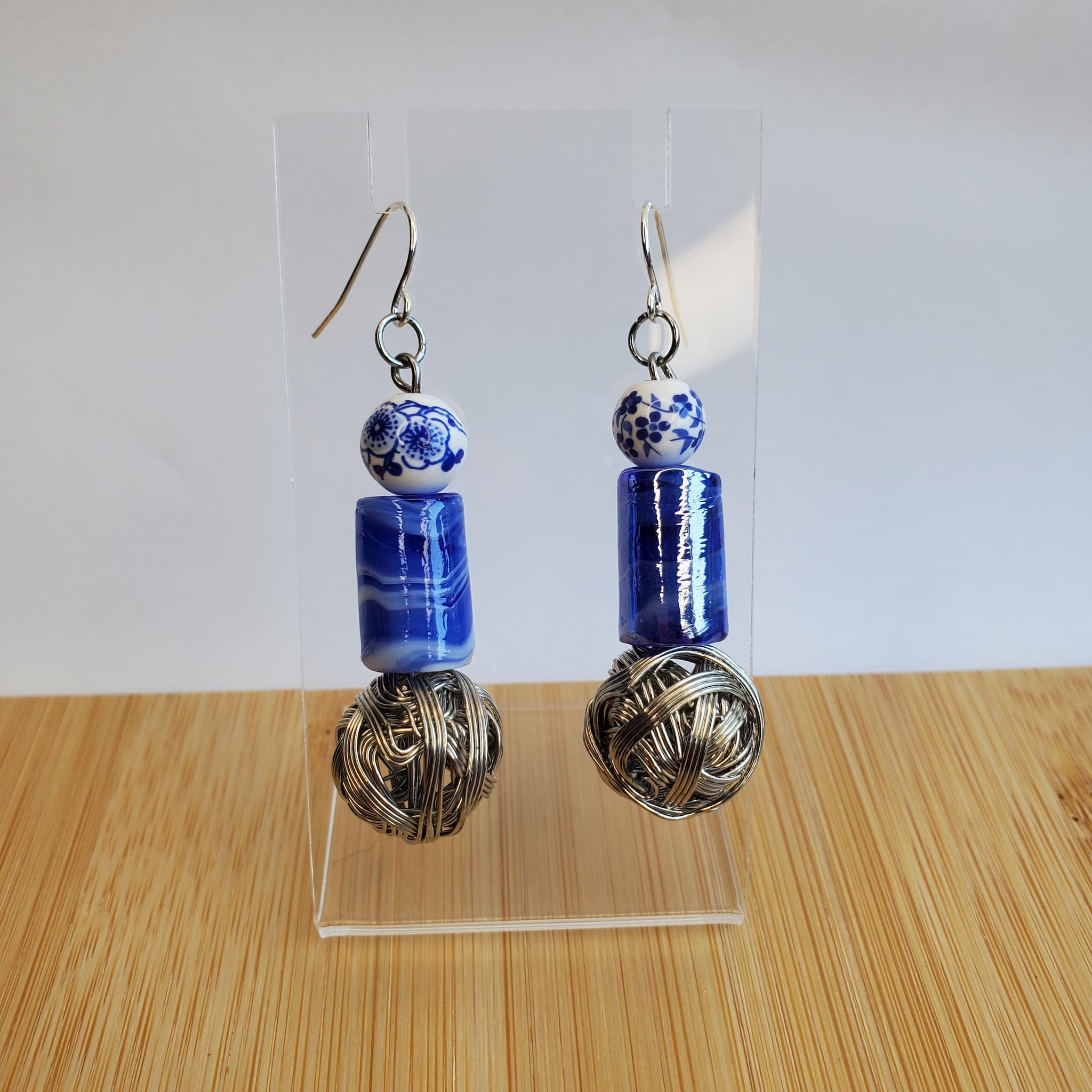 Swirly Floral Earrings | Mamabug ReCreations - Artisan Jewelry