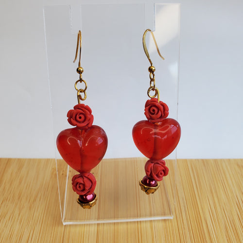 Love in Red Earrings | Mamabug ReCreations - Artisan Jewelry