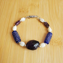 Amethyst & Cobalt Blue Glass Jewelry Set (W) | Mamabug ReCreations - Artisan Jewelry