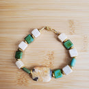 Picture Jasper & Picasso Turquoise Glass Jewelry Set (W) | Mamabug ReCreations - Artisan Jewelry