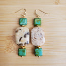 Picture Jasper & Picasso Turquoise Glass Jewelry Set (W) | Mamabug ReCreations - Artisan Jewelry