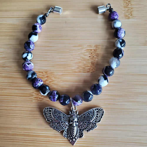 Skull Moth Bracelet (W) | Mamabug ReCreations - Artisan Jewelry