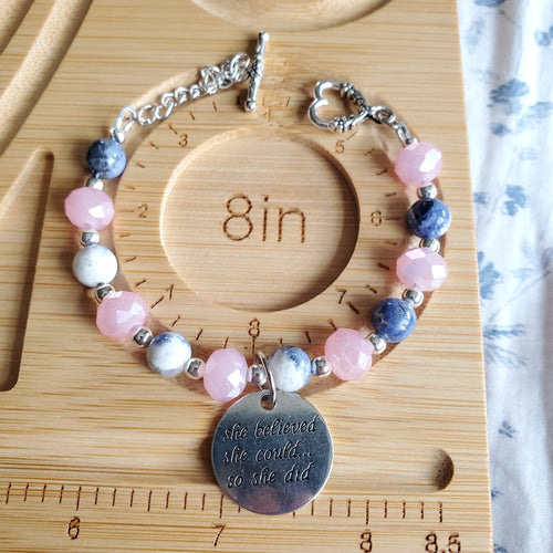 She Believed She Could Bracelet (W) | Mamabug ReCreations - Artisan Jewelry