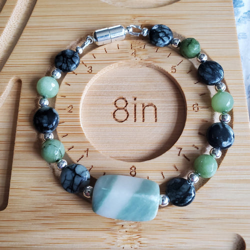Amazonite and Serpentine Jewelry Set (W) | Mamabug ReCreations - Artisan Jewelry