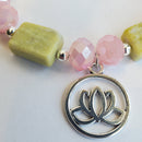 Peridot Jasper Lotus Bracelet (W) | Mamabug ReCreations - Artisan Jewelry