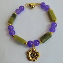 Golden Flower with Olive Jade Bracelet (W) | Mamabug ReCreations