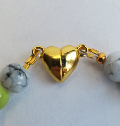 Golden Swan with Green and White Bracelet (W) | Mamabug ReCreations
