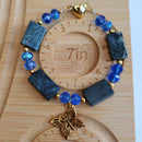 Golden Butterfly in Rich Blue and Deep Green Bracelet (W) | Mamabug ReCreations - Artisan Jewelry