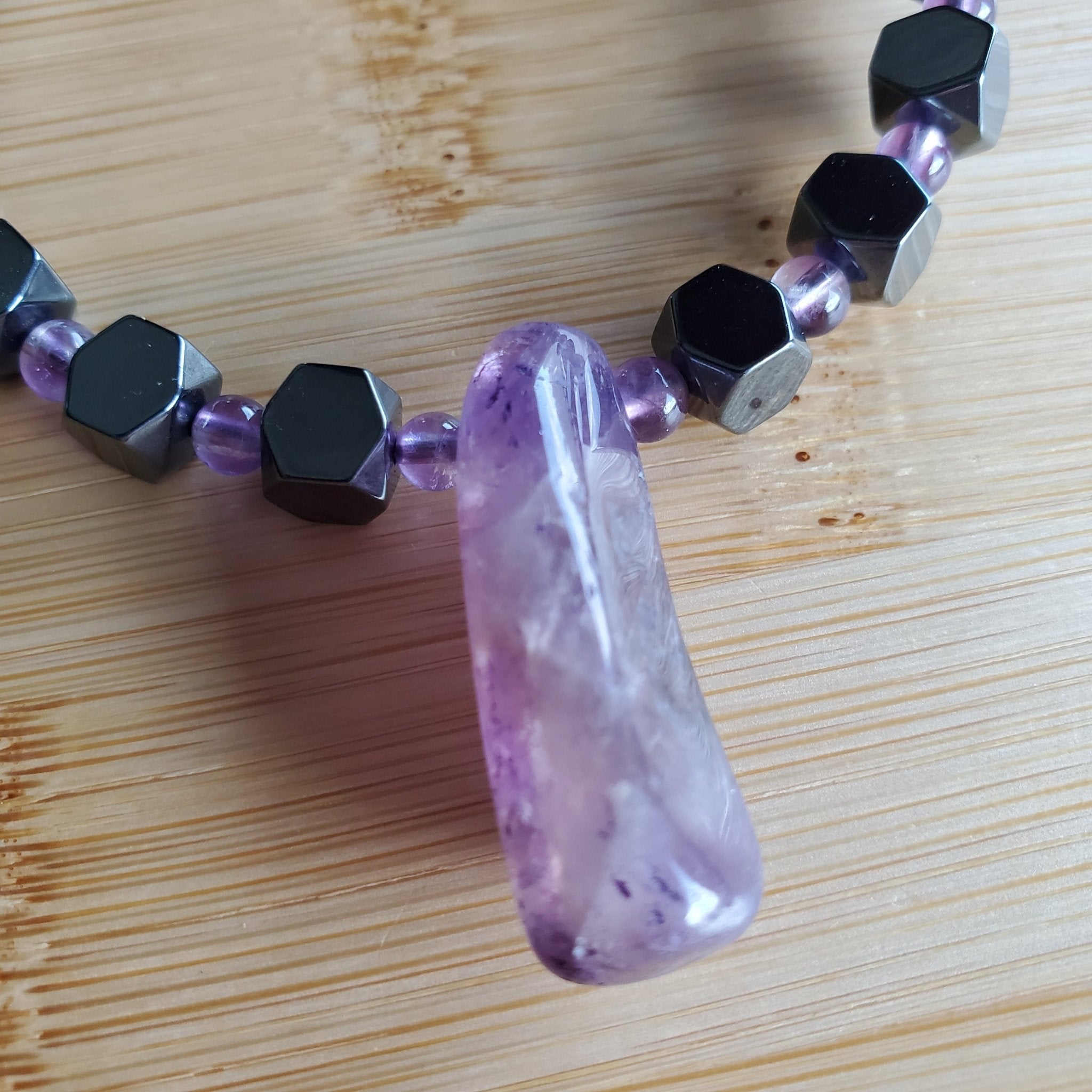 Amethyst Stone Bracelet with Hemalyke (MW) | Mamabug ReCreations