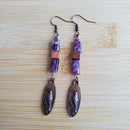 Copper Raven in the Twilight Woods Earrings | Mamabug ReCreations - Artisan Jewelry