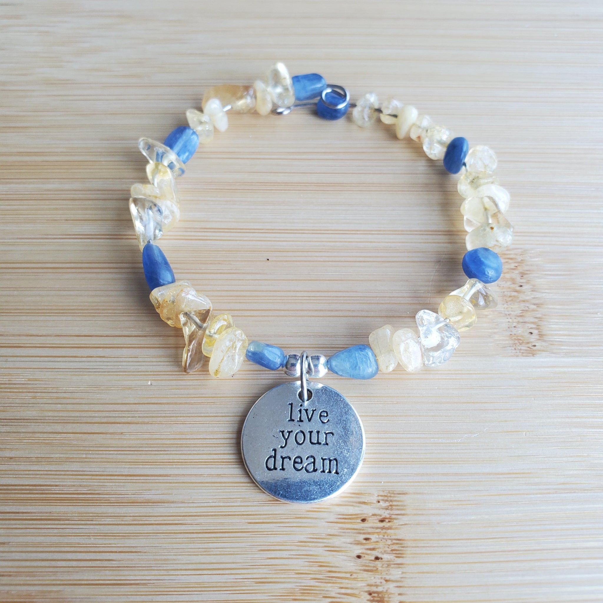 Live Your Dream Bracelet - Stone Chip Edition (MW) | Mamabug ReCreations - Artisan Jewelry
