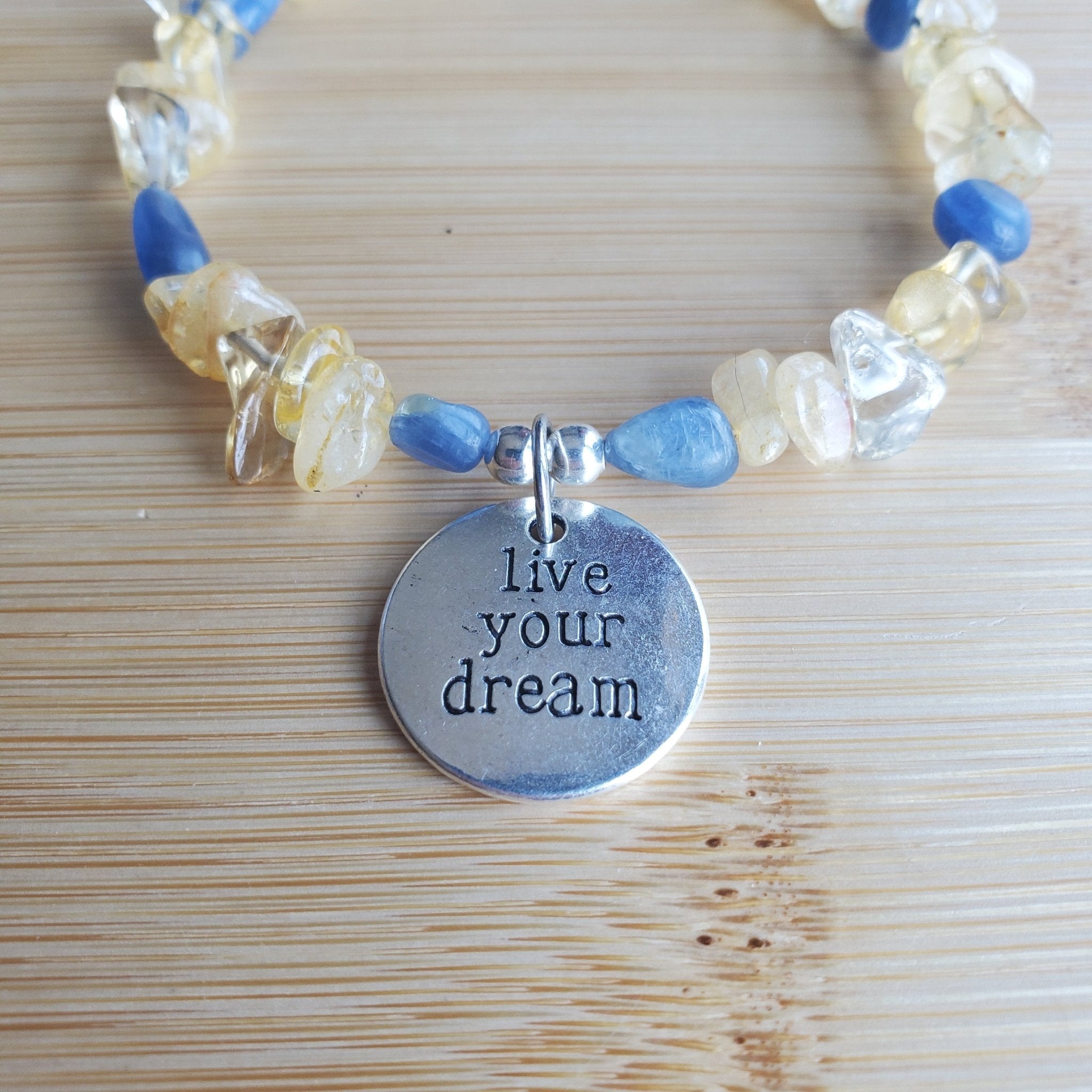 Live Your Dream Bracelet - Stone Chip Edition (MW) | Mamabug ReCreations - Artisan Jewelry