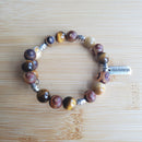 Warrior Bracelet - Tigers Eye and Dzi Agate (MW) | Mamabug ReCreations - Artisan Jewelry