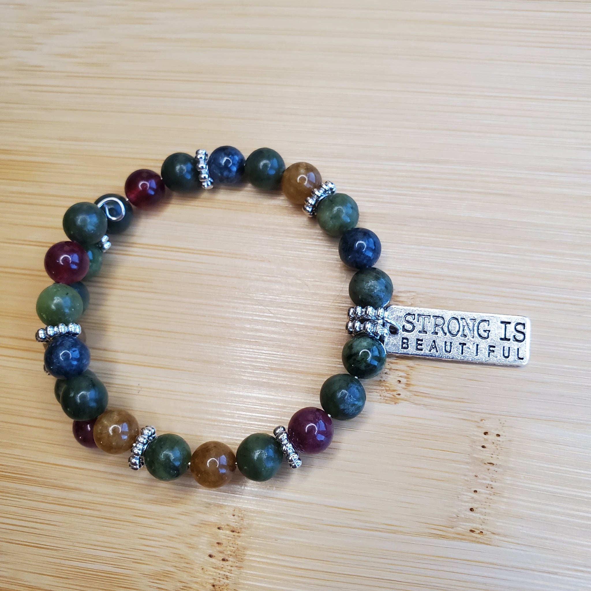 Strong is Beautiful in Jade Bracelet (MW) | Mamabug ReCreations - Artisan Jewelry